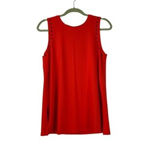CATHERINE MALANDRINO Sleeveless Orange Medium Top